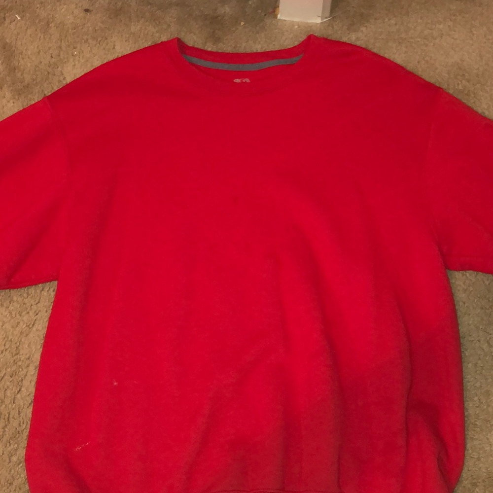 Solid red sweatshirt